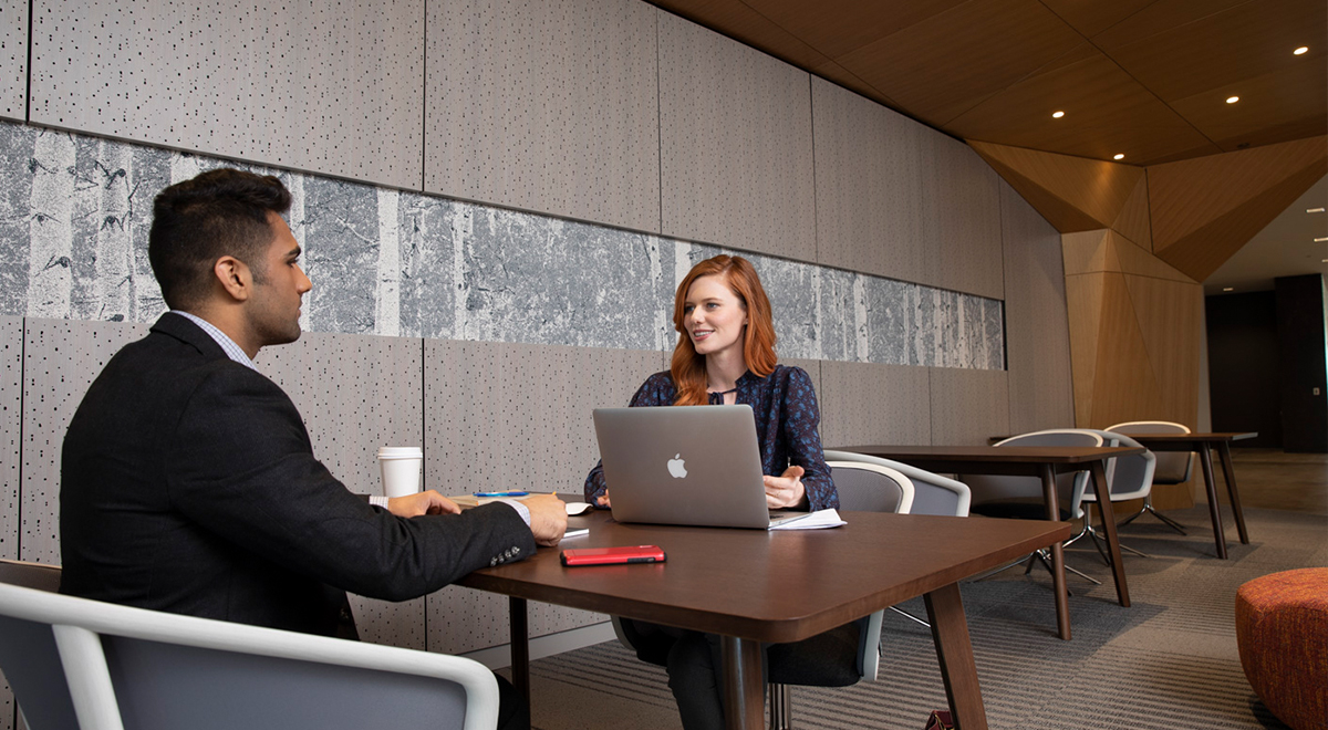 Even our hallways feature quality furniture and one-of-a-kind art installations.